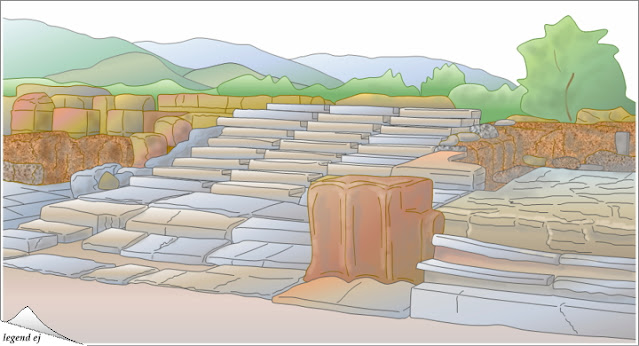 ミノア文明・マーリア宮殿遺跡・大階段～ロッジア Great Staircase, Malia Palace／©legend ej