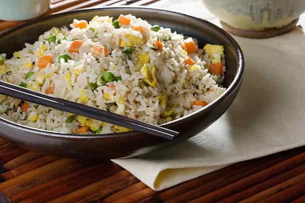 Make restaurant flavored Egg Fried Rice at home.