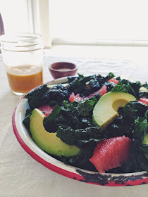 Grapefruit & Avocado Kale Salad (AIP) 