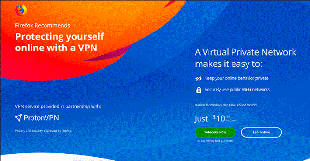 MOZILLA FIREFOX SET TO LAUNCH INBUILT VPN