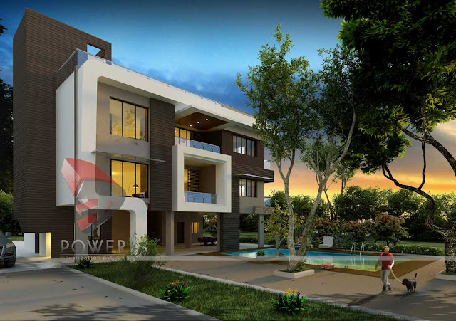 3d architectural exterior view of house,3d architecture rendering