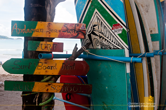 Surf Boards for Rent at Phuket's Patong Beach