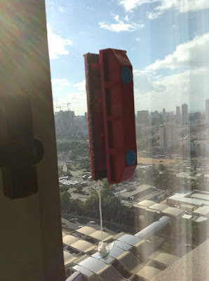 The Glider D-3, Magnetic Window Cleaner, Cleans the Outside and Inside of Your Window At the Same Time