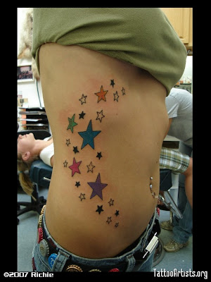 Star Tattoo Design on Small Star Blue Star Red Star Green Star Locour Star Tattoo Designs