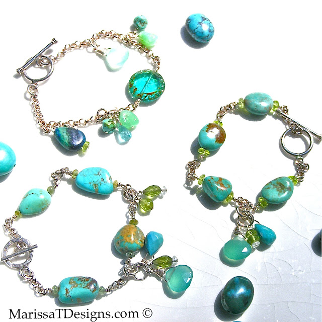 Turquoise Beauty. Handmade with Fine semi-precious gemstones & sterling silver. Marissa T Designs