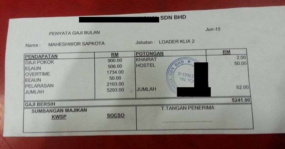 Contoh Slip Gaji 7 Juta - Job Seeker