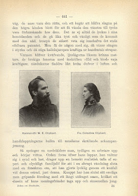Zweedse pagina met foto's van Kommandör W.E. Oliphant en Fru Celestine Oliphant