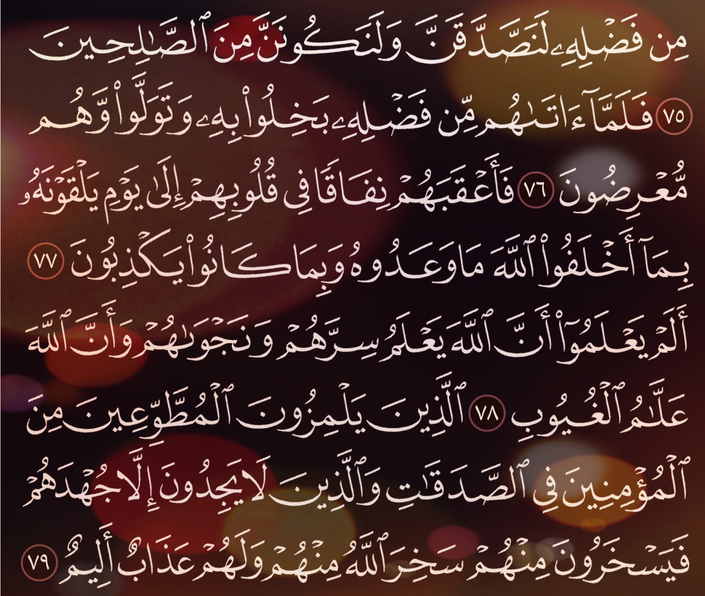 شرح وتفسير, سورة التوبة, Surah At-Tawbah, من الآية 73, إلى الاية 82,