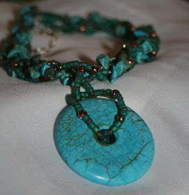 Aztec Dream necklace - turquoise, Czech glass :: All the Pretty Things