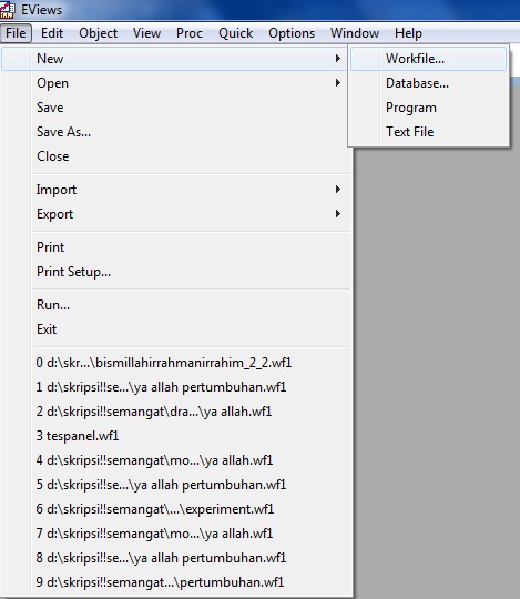 [Tutorial Eviews] Import data panel file Ms. Excell dan 