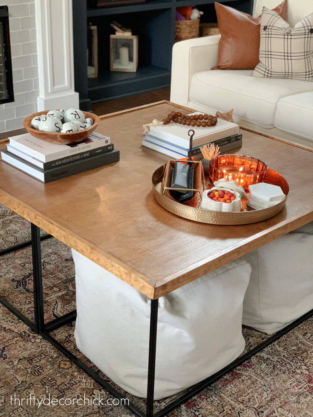 large wood square table