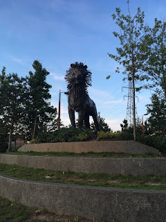 Aslan sculpture in C.S Lewis Square, Belfast