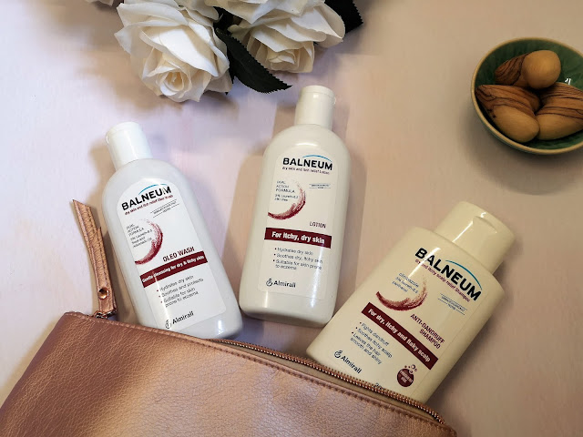 Balneum products in wash bag