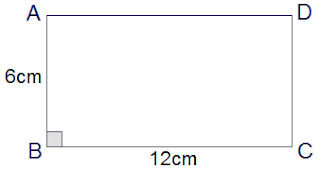 rectangle ABCD of length 12 cm and breadth 6 cm