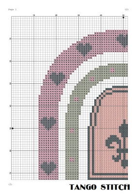 Boho rainbow SHINE nursery cross stitch pattern