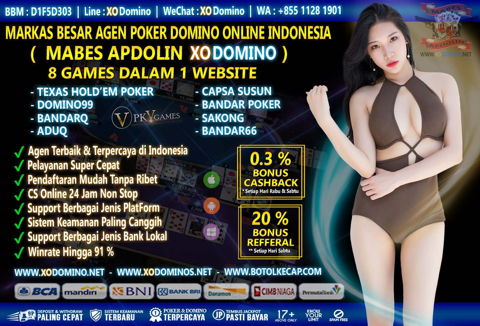 MABES APDOLIN XODOMINO, Agen Poker Domino Online Terbaik & Terpercaya di Indonesia