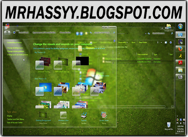 Glass Theme Free Download For Windows 7 And 8 MrHassyy.Blogspot.Com