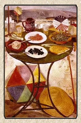 Πίνακας ζωγραφικής Σπύρος Βασιλείου  «Το Τραπέζι της Καθαρής Δευτέρας», 1950
