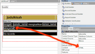 Setting Teks Content sebagai HTML