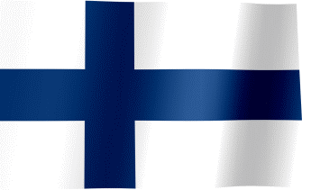 The waving flag of Finland (Animated GIF)