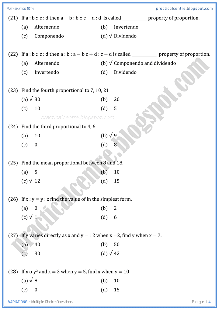 variations-mcqs-mathematics-10th