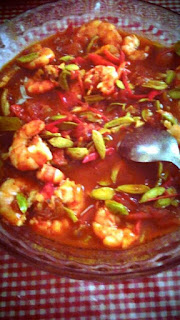 Resep Udang Masak Petai Saos Tomat Asam Pedas