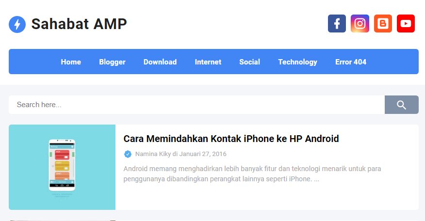 Sahabat AMP Blogger Template
