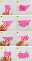 origami de animales cangrejo