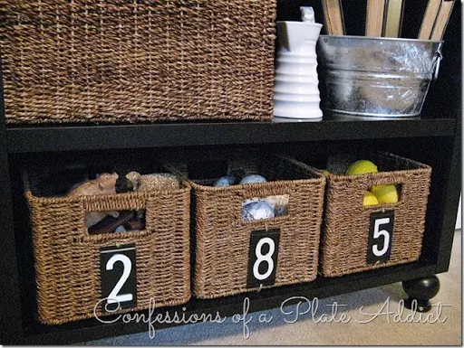 CONFESSIONS OF A PLATE ADDICT Pottery Barn Inspired Numbered Baskets