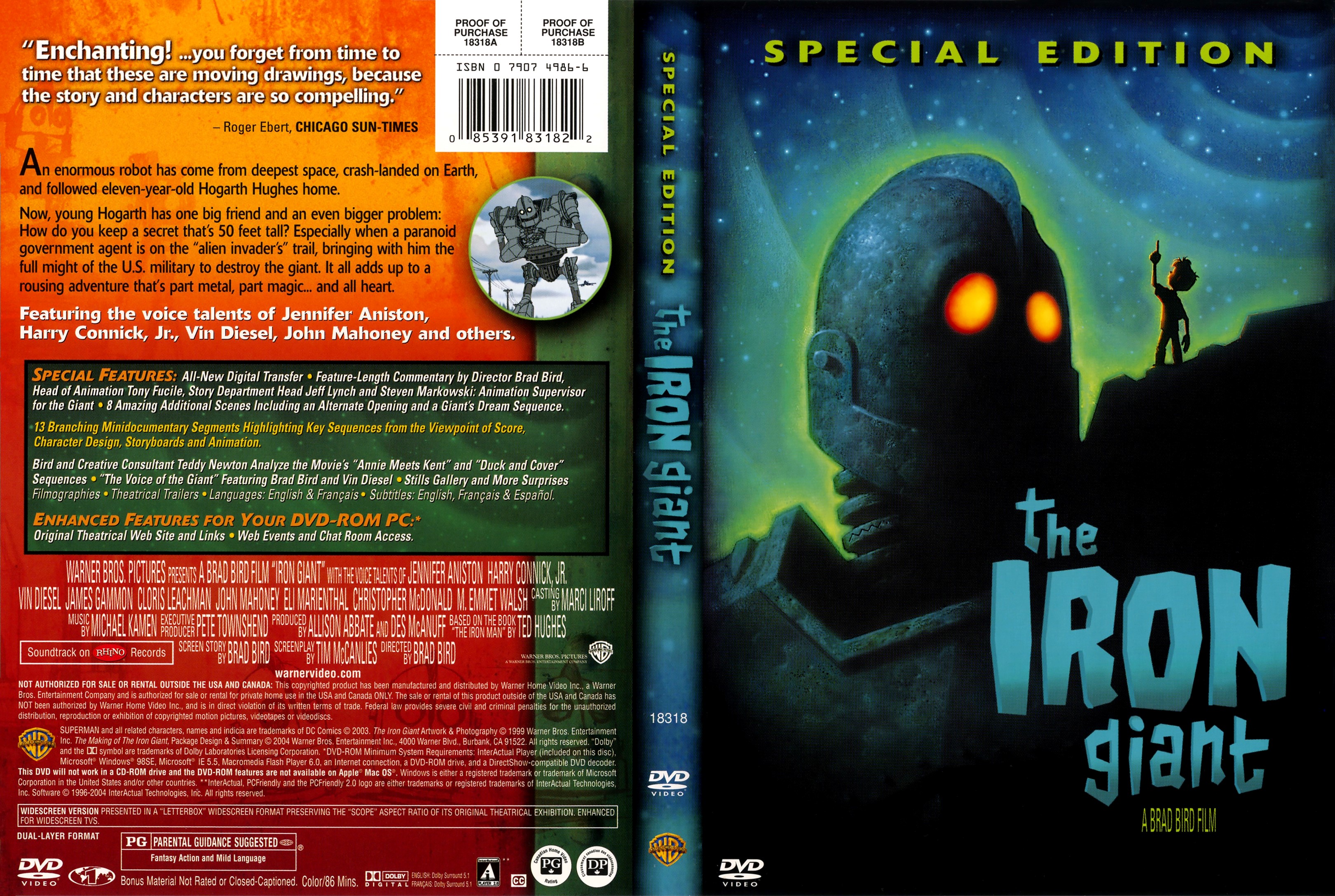 The Iron Giant DVD Cover - Cover Addict - Free DVD, Bluray 