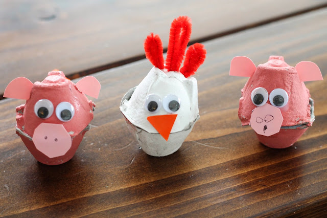 egg carton animal craft design ideas