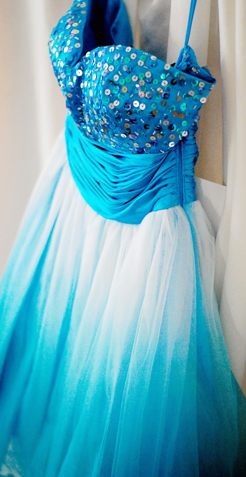 love the shading of blue, the tulle, and the sequins. It is a color ...