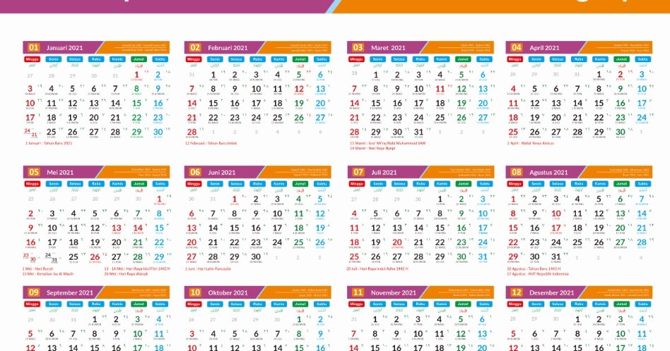 Download Template Kalender 2021 Format Cdr Lengkap Jawa Hijriyah Yang Siap Edit Kanalmu