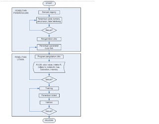 Gambar 2 Diagram Alir Prosedur Penelitian Pengolahan Citra Digital dan 