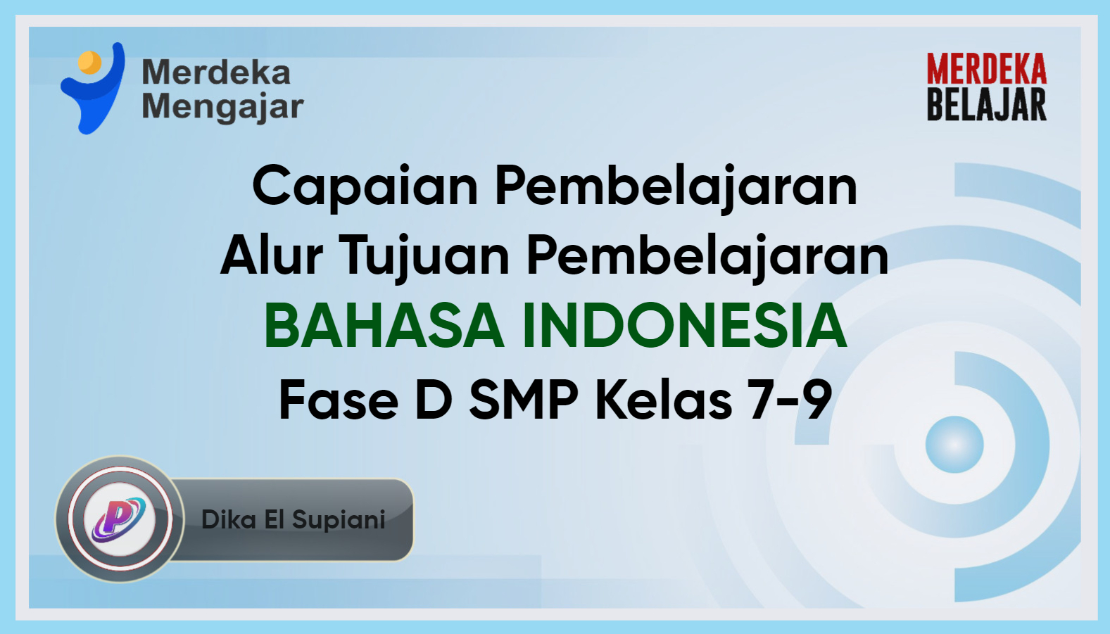 Capaian Pembelajaran Bahasa Indonesia Fase D SMP Kelas 7-9