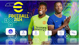 Download eFootball PES 2024 New Update PPSSPP Best Graphics HD Kits And Full Transfer Season 2023-24 Camera PS5