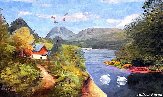 Beautiful landscape digital painting  139