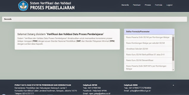 Verifikasi dan Validasi Data Proses Pembelajaran