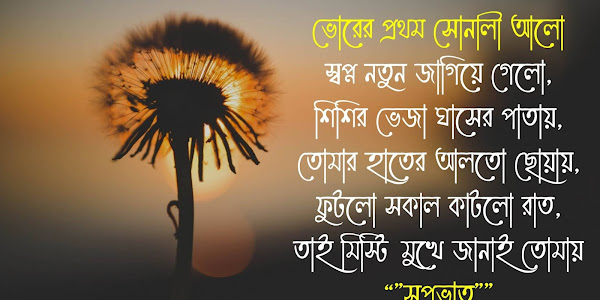 Bangla Good Morning SMS - Shuvo Sokal SMS Collection