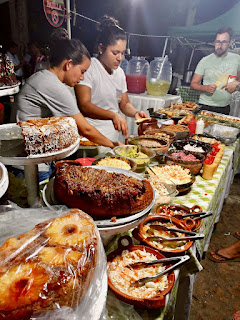 Street food in Flores, Guatemala