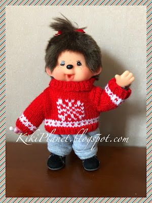 kiki monchhichi pull handmade tricot fait main knitting doll