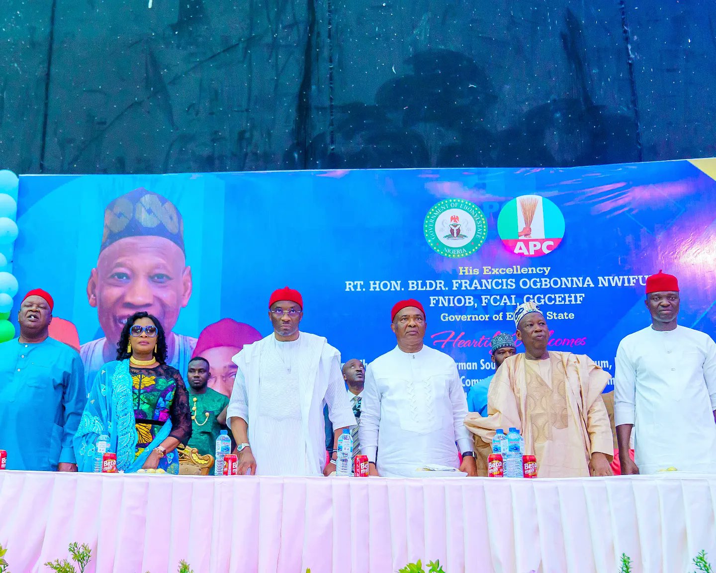 Governor of Imo State, Hope Uzodimma, at the APC South East Stakeholders Meeting in Abakaliki, Ebonyi State