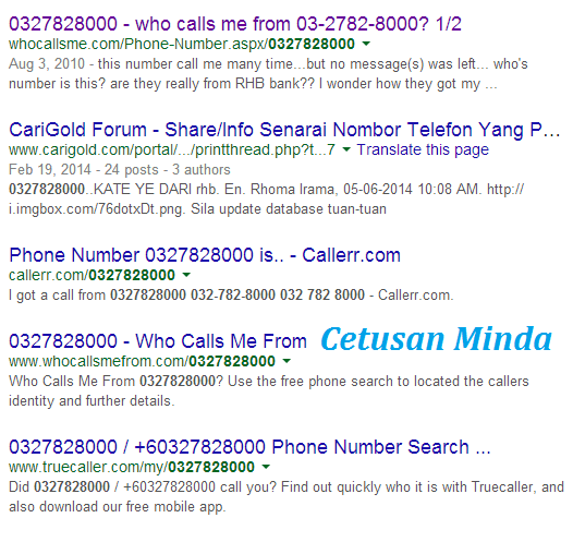 Cek Nombor Phone Di Google