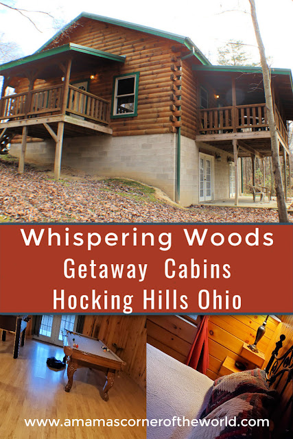 Pinnable image for Getaway Cabins Whispering Woods #25 cabin in the Hocking Hills
