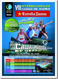 A la venta las entradas para el Bwin PPT Ciudad de Madrid 2012 en la Caja Mágica.