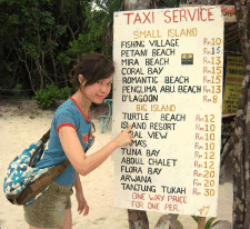 Hire a boat taxi to get around Perhentian