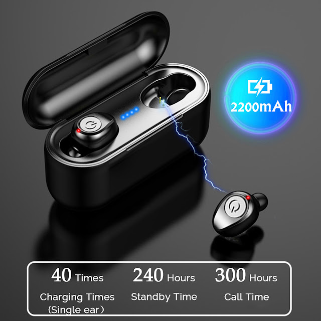 Bluetooth 5.0 Bakeey TWS Wireless Earphone CVC8.0 Noise Cancelling IPX7 Waterproof Stereo Headphone 2200mAh Charging Box Power Bank