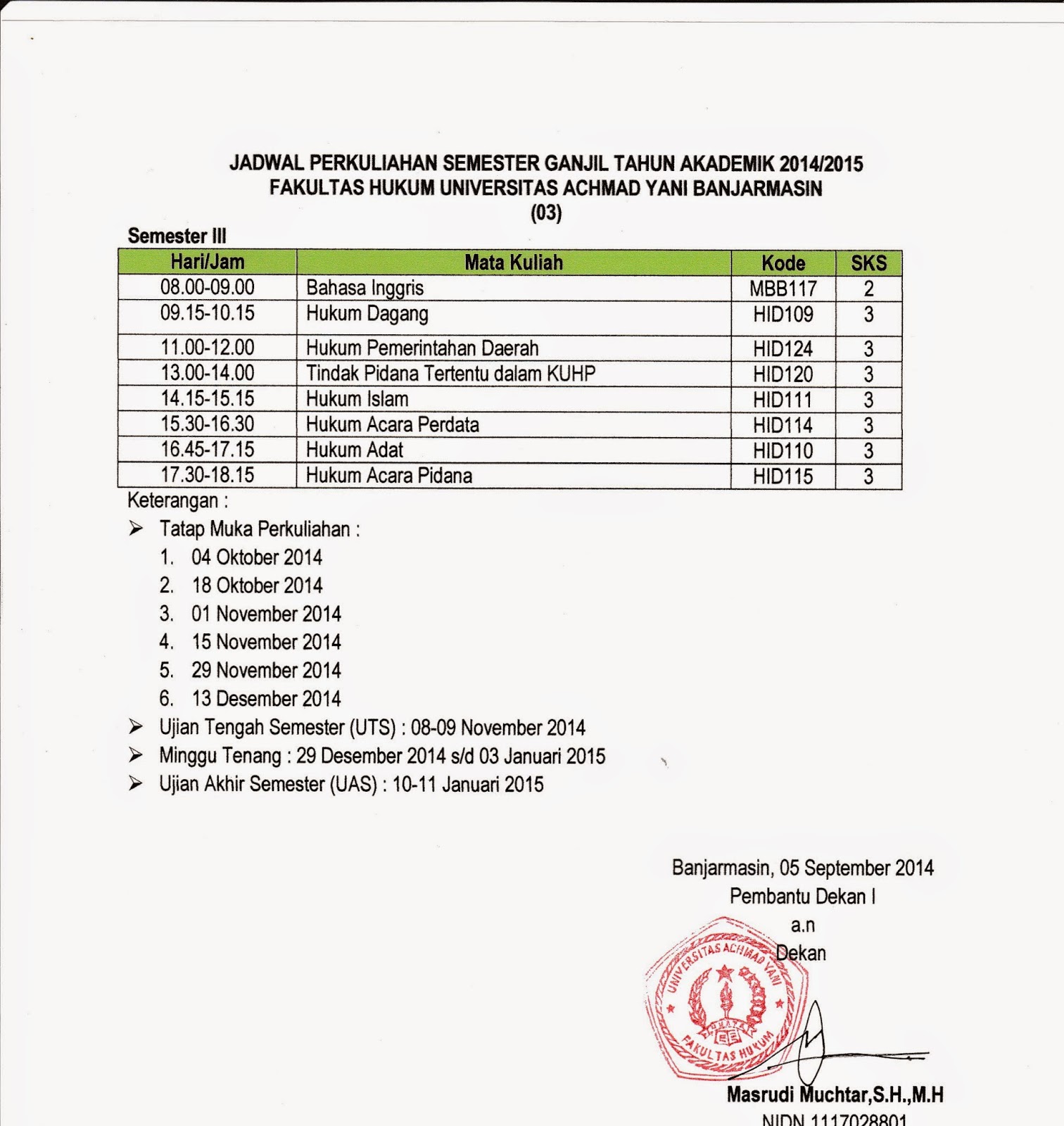 Diposting 14th September 2014 oleh Fakultas Hukum UVAYA