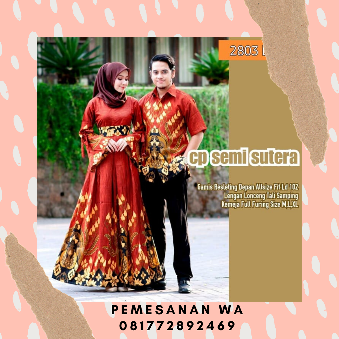 Batikcouple Store Setelan Model  Baju Batik  Couple Gamis 