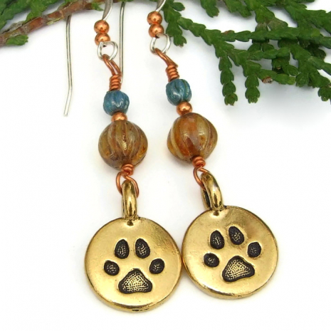 dog rescue earrings for her